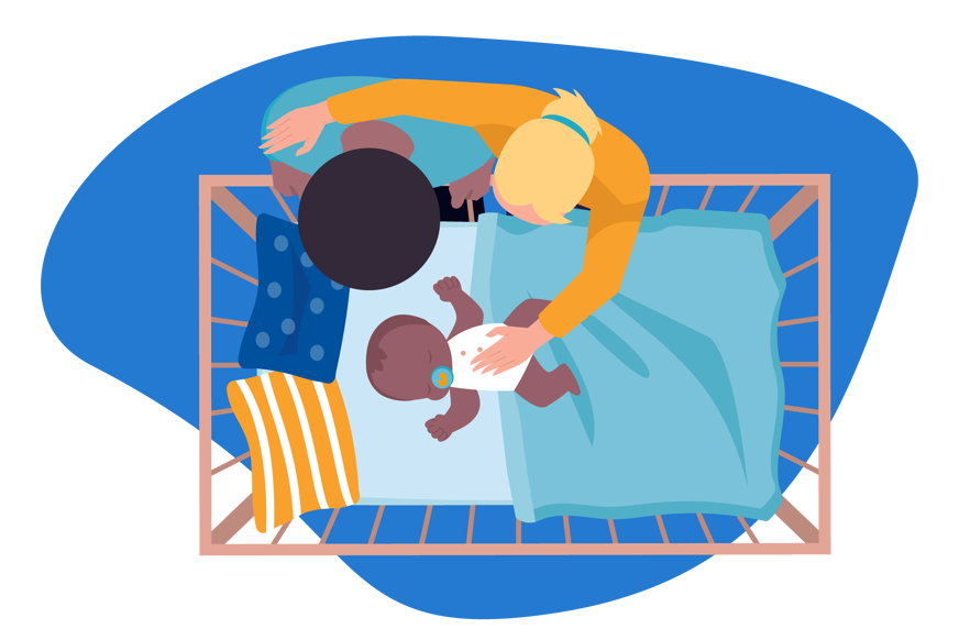 bebé a dormir no berço